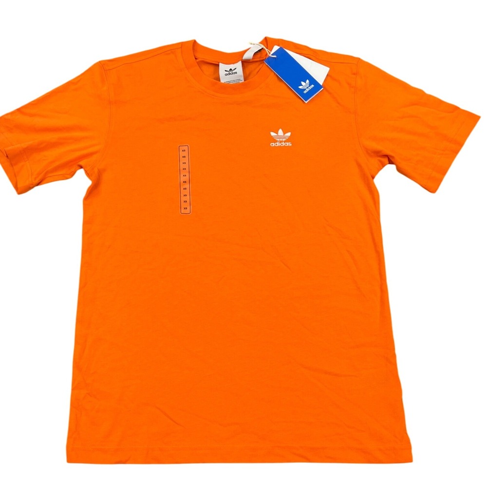Adidas Mens T Shirt XS Extra Small Crew Neck‎ Short Sleeve Orange Tee NWT